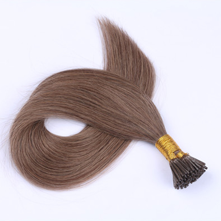 China Double Drawn Keratin Hair Extension Factory Wholesale Italy Glue I Iip Hair Extensions LM420 